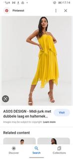 Asos maternity mama jurk  Zwangerschapsjurk geel met goude r, Jurk, Ophalen of Verzenden, Asos, Zo goed als nieuw