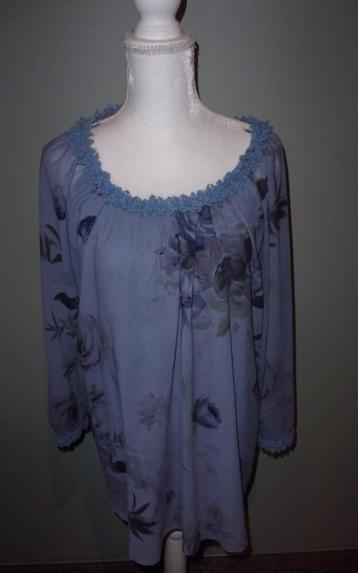 Bodyflirt top, shirt 48 blauw bloemig motief beschikbaar voor biedingen