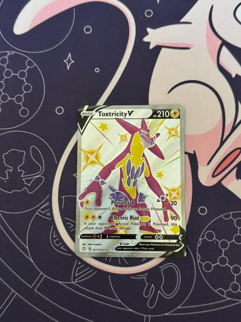Pokémon kaarten Toxtricity V #SV112, Ophalen of Verzenden, Zo goed als nieuw, Losse kaart