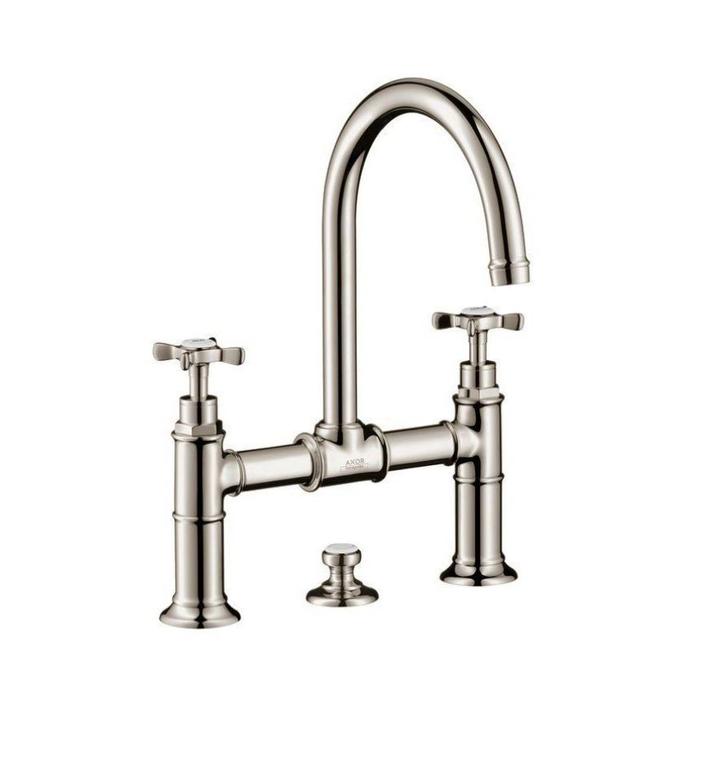 HANSGROHE AXOR MONTREUX BRUGMKRAAN GEPOLIJST NIKKEL, Doe-het-zelf en Verbouw, Sanitair, Nieuw, Kraan, Ophalen of Verzenden