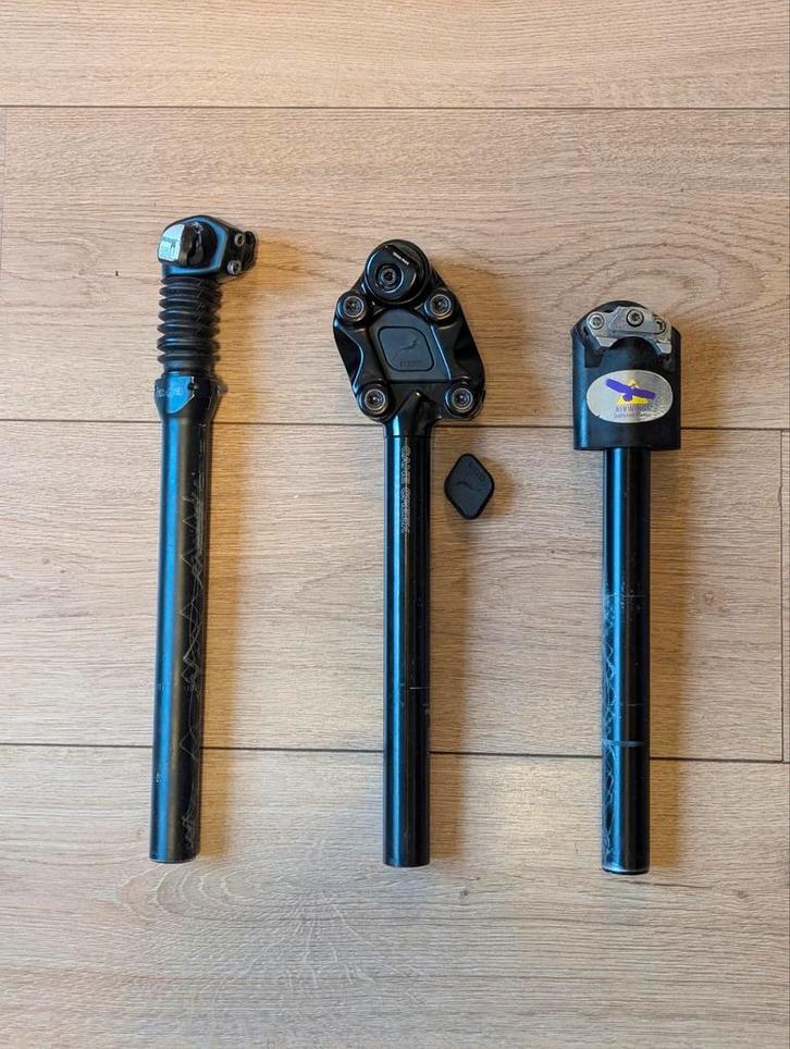 3 Verende zadelpennen Koga, Cane Creek, Airwings, Fietsen en Brommers, Fietsonderdelen, Gebruikt, Algemeen, Zadel, Ophalen of Verzenden