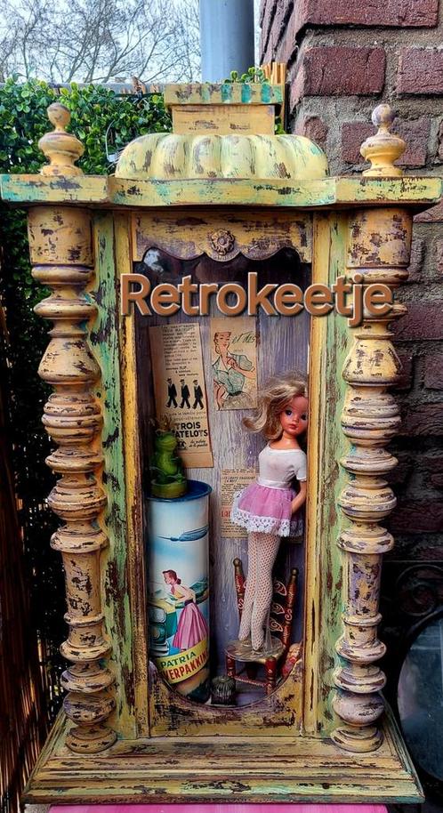 Shabby/Kastje/Gedenkkastje/Altaarkastje/Herdenkingskastje, Antiek en Kunst, Curiosa en Brocante, Ophalen of Verzenden