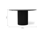 HKliving Pillar Eettafel 140 cm - Zwart | Van €1195, nu, Huis en Inrichting, Tafels | Eettafels, Hkliving, Nieuw, Ophalen of Verzenden