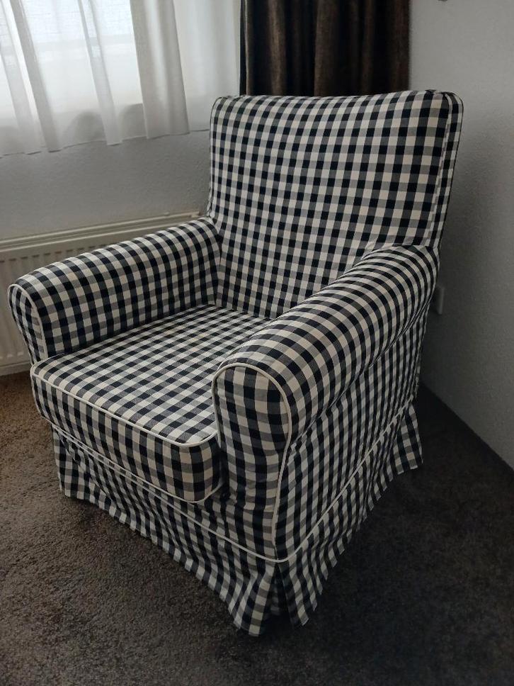 Nette Ikea fauteuil, Ektorp Jennylund, Huis en Inrichting, Fauteuils, Zo goed als nieuw, Hout, Stof, 75 tot 100 cm, 75 tot 100 cm