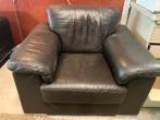 Te koop leren fauteuil donkerbruin, Huis en Inrichting, Fauteuils, Ophalen of Verzenden, Zo goed als nieuw, 75 tot 100 cm, 50 tot 75 cm