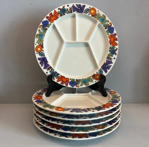 Villeroy & Boch – Set van 6 vintage ‘Acapulco’ borden, Huis en Inrichting, Keuken | Servies, Zo goed als nieuw, Bord(en), Overige stijlen