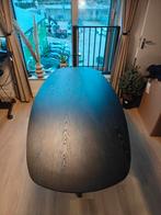 Zwarte ovale eettafel - Jaar oud., Huis en Inrichting, Ophalen, Nieuw, 50 tot 100 cm, Vijf personen of meer