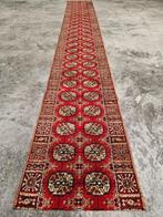 Vintage Perzisch wol vloerkleed loper Bokhara red 58x417cm, Huis en Inrichting, Stoffering | Tapijten en Kleden, 200 cm of meer