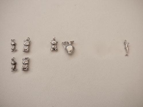 Zilveren bedel / hangers, jaren '50-'60-'70. echt zilver, Sieraden, Tassen en Uiterlijk, Bedels, Zo goed als nieuw, Biagi, Zilver