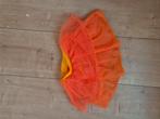 Oranje rokje met glitters. Maat 116, Kinderen en Baby's, Carnavalskleding en Verkleedspullen, Ophalen of Verzenden, Zo goed als nieuw
