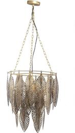 PTMD Tavy Hanglamp BladerenH57xØ46,5 cm Goud Nieuw in Doos, Huis en Inrichting, Lampen | Hanglampen, Markettenweg, 50 tot 75 cm