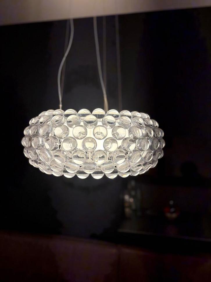 Twee Caboche Hanglampen - Design Klassieker, Huis en Inrichting, Lampen | Hanglampen, Zo goed als nieuw, Minder dan 50 cm, Kunststof