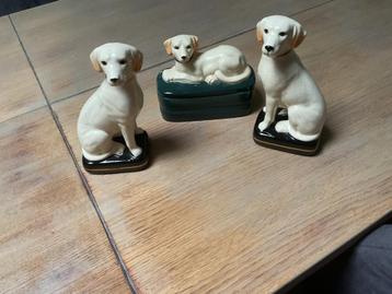 Set van 3 Honden beeldjes Retrievers beschikbaar voor biedingen