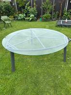 Grote ronde 6 persoons tafel te koop, Ophalen, Zo goed als nieuw, Rond, Overige materialen