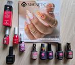 Tk: SET 9 flesjes gelpolish, o.a. Magnetic, PinkGellac, zgan, Overige kleuren, Ophalen of Verzenden, Zo goed als nieuw, Handen en Nagels