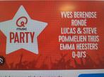 2 x kaartjes voor de Qmusic Party 4 oktober Breda, Tickets en Kaartjes, Evenementen en Festivals, Twee personen