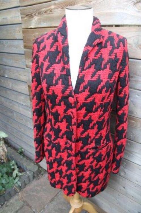 Jas/ Mantel rood/ zwart Moq mt 40 Vaste prijs, Kleding | Dames, Jasjes, Kostuums en Pakken, Zo goed als nieuw, Jasje, Maat 38/40 (M)
