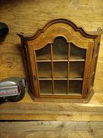 Antieke vitrinekastje ziet foto, Huis en Inrichting, Kasten | Vitrinekasten, Ophalen, Gebruikt, 50 tot 100 cm, Minder dan 100 cm