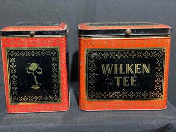 Vintage Wilken Thee Blikken - Set van 2 beschikbaar voor biedingen