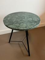 Groen Marmeren Bijzettafel - 36 cm, Huis en Inrichting, Tafels | Bijzettafels, Overige materialen, Rond, Zo goed als nieuw, Ophalen