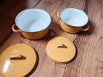 2 Pannen vintage brocante antiek, Huis en Inrichting, Keuken | Potten en Pannen, Ophalen, Gebruikt, Overige materialen, Pannenset