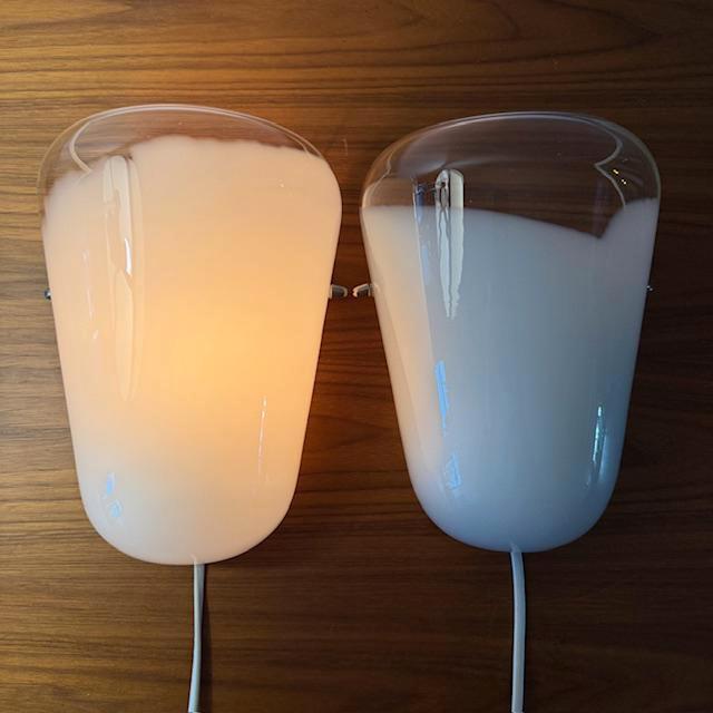 2 wandlampen, Ikea, Lavin, glas, vintage, jr 80, netjes, Huis en Inrichting, Lampen | Wandlampen, Zo goed als nieuw, Glas, Ophalen of Verzenden