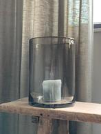 Groot windlicht, vaas mondgeblazen glas grijs DUTZ *HIT*, Huis en Inrichting, Overige kleuren, Ophalen of Verzenden, Minder dan 50 cm