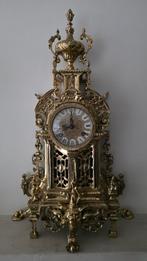 Prachtige Franse pendule met twee kandelaars., Antiek en Kunst, Antiek | Klokken, Ophalen of Verzenden