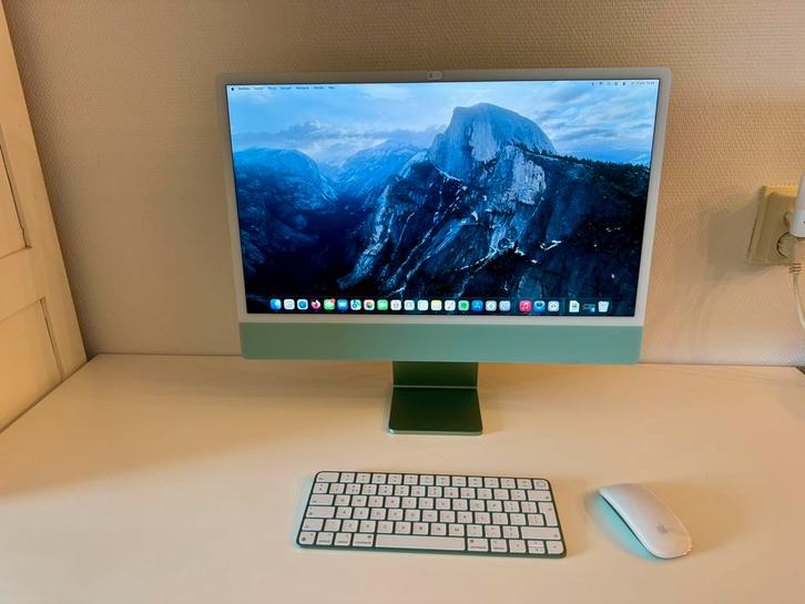 Apple iMac M1 24” 2021 Groen, Computers en Software, Apple Desktops, Zo goed als nieuw, iMac, Ophalen of Verzenden