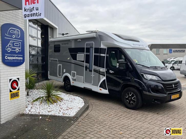 Sunlight T67S airco, schotel, hefbed, Adventure Edition, Caravans en Kamperen, Campers, Bedrijf, tot en met 4, Half-integraal