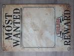 Most Wanted 20x30 cm Reclamebord, Ophalen of Verzenden, Nieuw, Reclamebord