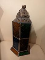 Oosterse lantaarn met gekleurd glas, Ophalen of Verzenden