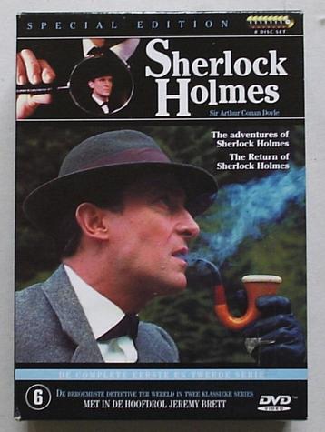 8x dvd's: Sherlock Holmes met Jeremy Brett. 1e en 2e serie beschikbaar voor biedingen
