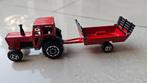 Tractor + aanhanger Majorette 3inch, Hobby en Vrije tijd, Modelauto's | Overige schalen, Ophalen of Verzenden, Zo goed als nieuw
