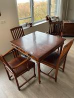 Kleine eetkamertafel met 4 stoelen, Huis en Inrichting, Complete eetkamers, Ophalen, Gebruikt, 4 tot 6 stoelen