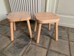 2 houten krukjes flisat ikea, Ophalen of Verzenden, Zo goed als nieuw, Hout