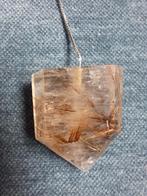 Rutielkwarts hanger met zilveren ketting, Nieuw, Ophalen of Verzenden, Met edelsteen, Zilver