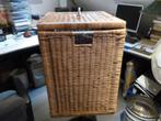 grote Rieten wasmand 45 x 45 x 65 cm RVS frame zgan, 50 tot 100 cm, 50 tot 75 cm, Ophalen of Verzenden, Zo goed als nieuw
