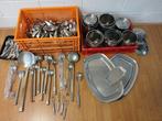 Partij keuken benodigdheden. Bain marie pannen, bestek, Ophalen, Zo goed als nieuw