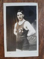 Fotokaart Zwemmer ? Turner ? v.d. Akker Rotterdam Medaille, Ophalen of Verzenden, Voor 1920, Ongelopen, Sport en Spel