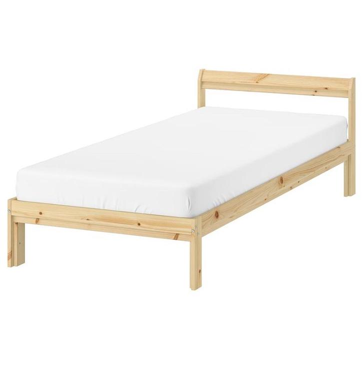 Eenpersoonsbed logeerbed, Huis en Inrichting, Slaapkamer | Bedden, Zo goed als nieuw, Eenpersoons, 90 cm, Hout, Wit, Ophalen