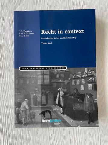 Recht in context - 4e druk beschikbaar voor biedingen