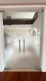 2 dubbele pivoterende glazen deuren, Ophalen, Gebruikt
