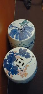 Chinese Tuinkrukken / Bijzettafels - Set van 2, Huis en Inrichting, Stoelen, Ophalen, Overige materialen, Twee, Wit