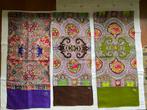 3 x Oilily sjaal met Paisley motief, bruin, paars en groen, Kleding | Dames, Oilily, Maat 38/40 (M), Ophalen of Verzenden, Sjaal