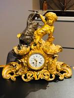 Grote vergulde bronzen klok, Antiek en Kunst, Ophalen of Verzenden