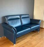 Bank Velderhof Belice - Blauw Leder, Ophalen, Gebruikt, 150 tot 200 cm, Tweepersoons