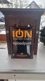 Emaille gebogen reclame bord ION Sparta, Ophalen of Verzenden, Gebruikt