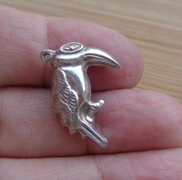 zilveren vintage bedel grote vogel [011] beschikbaar voor biedingen