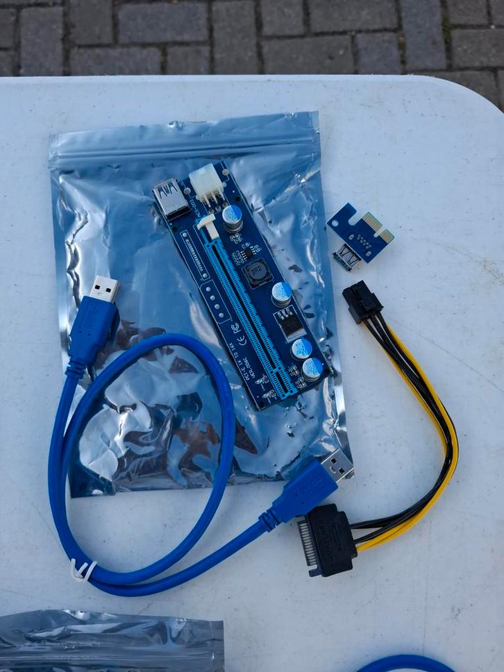 Mining Set - Risers voor GPU, Computers en Software, Videokaarten, Nieuw, Overige chipsets, PCI-Express 3.0, Overige soorten, HDMI